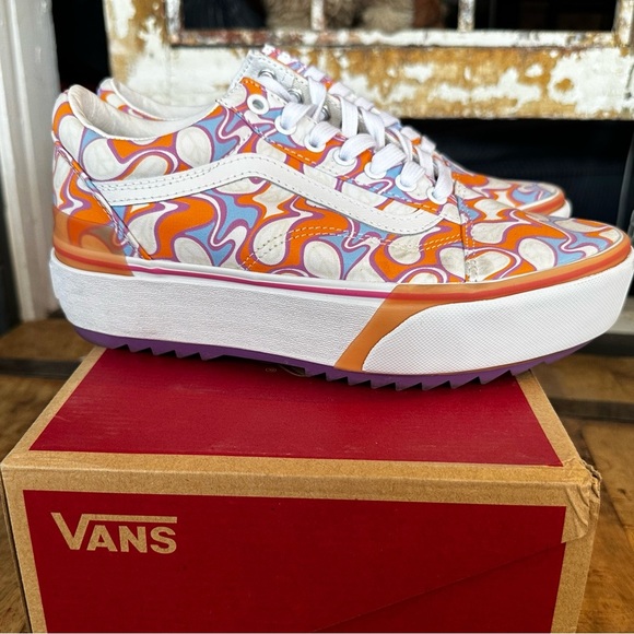 Vans Old Skool Stackform – Psychedelic Swirl – 8.5 with Box HOLIDAY PRICE 🎄 - Picture 6 of 6